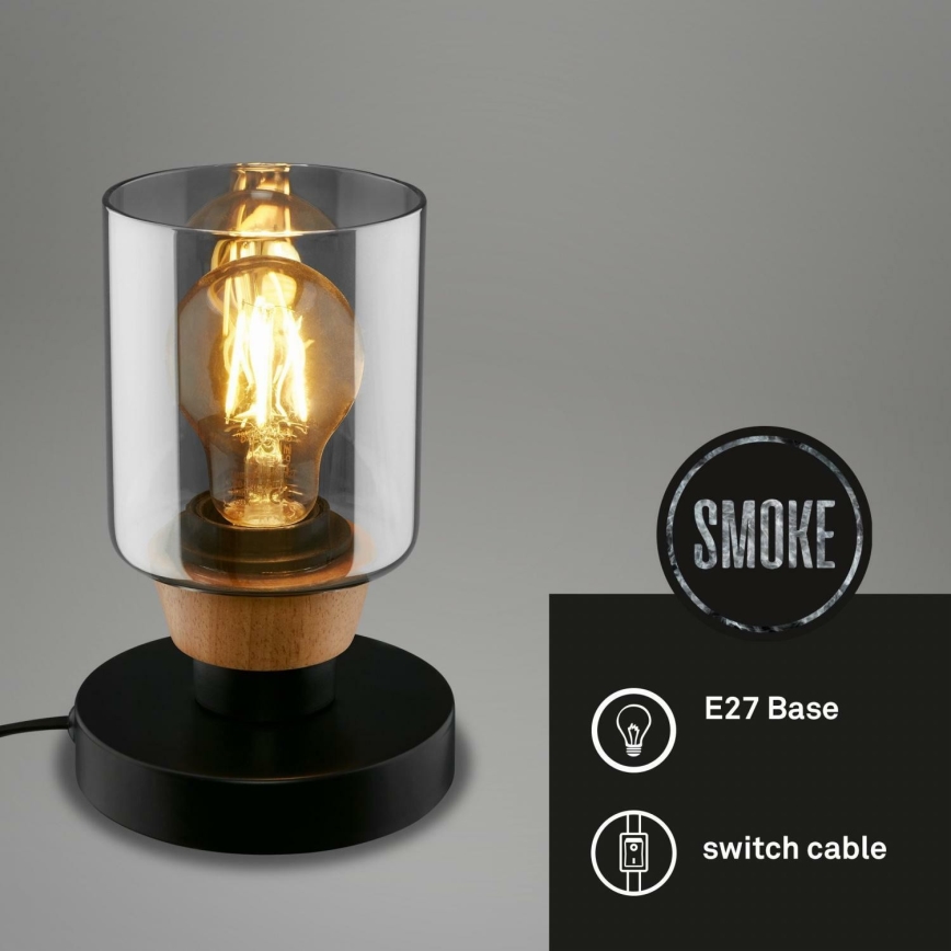 Briloner 7486015 - Lampe de table 1xE27/10W/230V noir