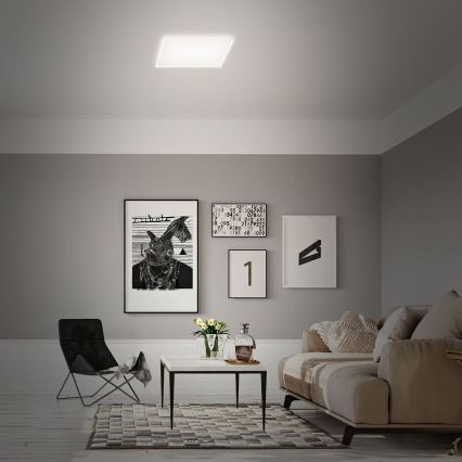 Briloner 7491-016 - Plafonnier LED RGBW dimmable SMART LED/22W/230V, 4000K, 42x42 cm, Wi‑Fi Tuya + télécommande