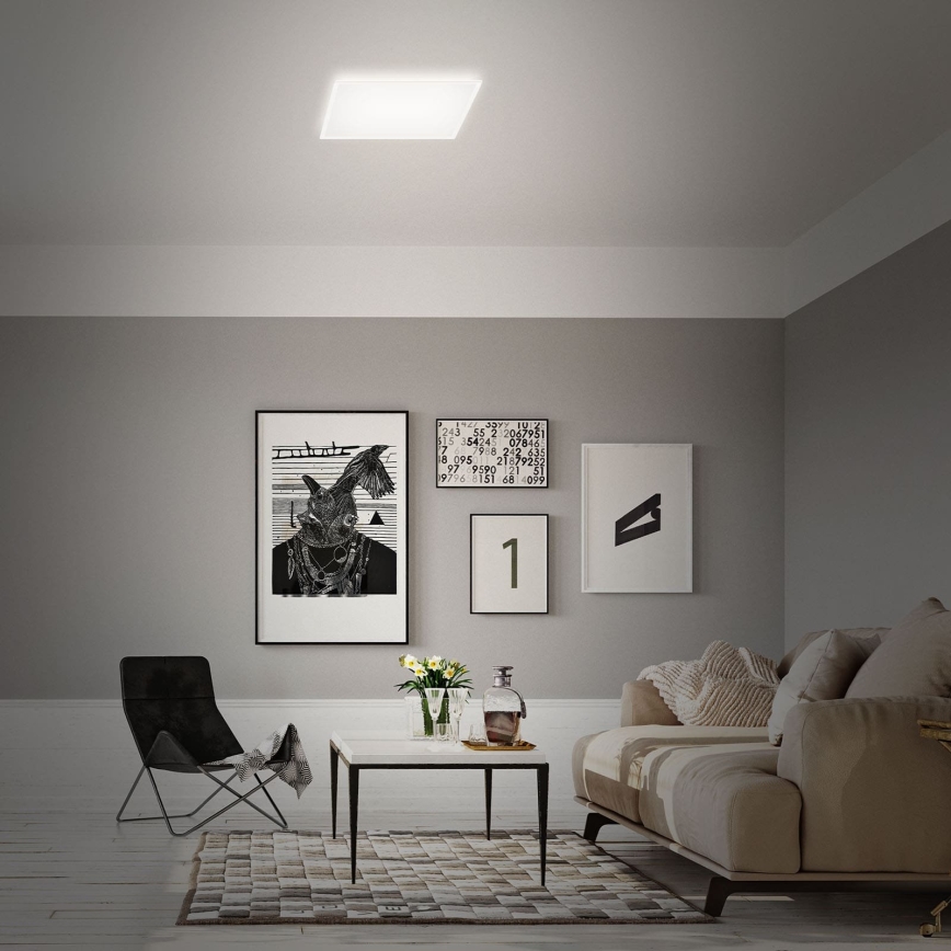 Briloner 7491-016 - Plafonnier LED RGBW dimmable SMART LED/22W/230V, 4000K, 42x42 cm, Wi‑Fi Tuya + télécommande