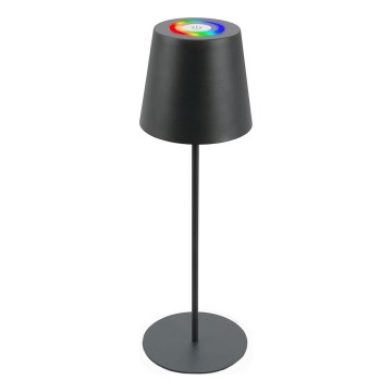 Briloner 7507015 - Lampe de table d'extérieur rechargeable LED RGB dimmable 2 en 1 LED/2,5W/5V IP44 1200 mAh anthracite