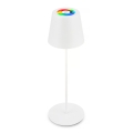 Briloner 7510016 - Lampe de table extérieure rechargeable LED RGBW dimmable CALIDA LED/2,5W/5V IP44 1200 mAh blanche