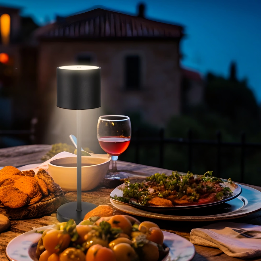 Briloner 7521015 - Lampe de table d'extérieur rechargeable à LED dimmable SIGO LED/2,5W/5V IP44 2600 mAh noire