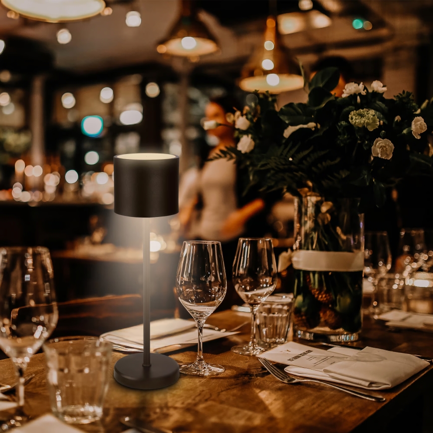 Briloner 7521015 - Lampe de table d'extérieur rechargeable à LED dimmable SIGO LED/2,5W/5V IP44 2600 mAh noire