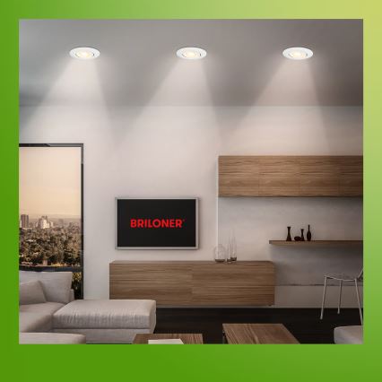 Briloner 7586036 - LOT DE 3 luminaires encastrés LED pour salle de bains KLIRA LED/4,9W/230V 2500/3000/4000K IP23 blanc