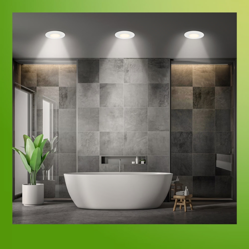 Briloner 7588036 - Lot de 3 plafonniers encastrés LED KLIRA LED/4,9W/230V 2500/3000/4000K IP44 blanc