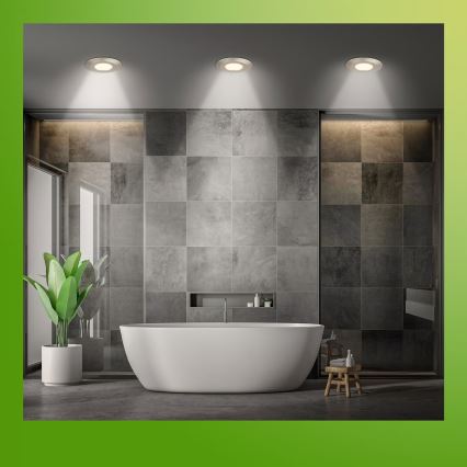 Briloner 7589032 - Lot de 3 spots encastrables LED dimmables pour salle de bains KLIRA LED/4,9W/230V IP44 chrome mat
