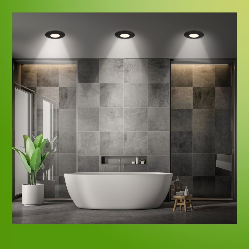 Briloner 7589035 - Ensemble de 3 spots encastrés LED dimmables pour salle de bains KLIRA LED/4,9W/230V 2500/3000/4000K IP44 noir