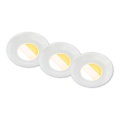 Briloner 7589036 - Lot de 3 spots encastrés LED dimmables pour salle de bains KLIRA LED/4,9W/230V 2500/3000/4000K IP44 blanc