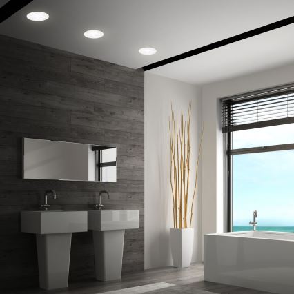 Briloner 7605036 - Lot de 3 spots LED encastrés pour salle de bains 3xLED/4,9W/230V 2700/4000/6500K IP44 blanc