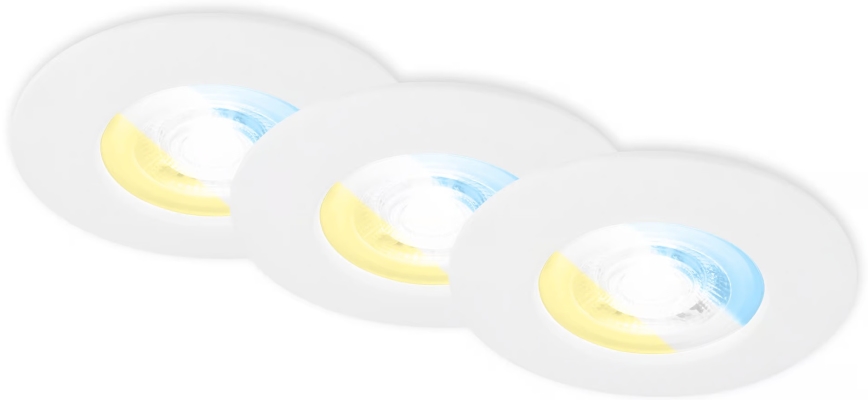 Briloner 7605036 - Lot de 3 spots encastrés pour salle de bains 3xLED/4,9W/230V IP44 blanc