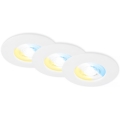 Briloner 7605036 - Lot de 3 spots LED encastrables pour salle de bains LED/4,9W/230V 2700/4000/6500K IP44 blanc