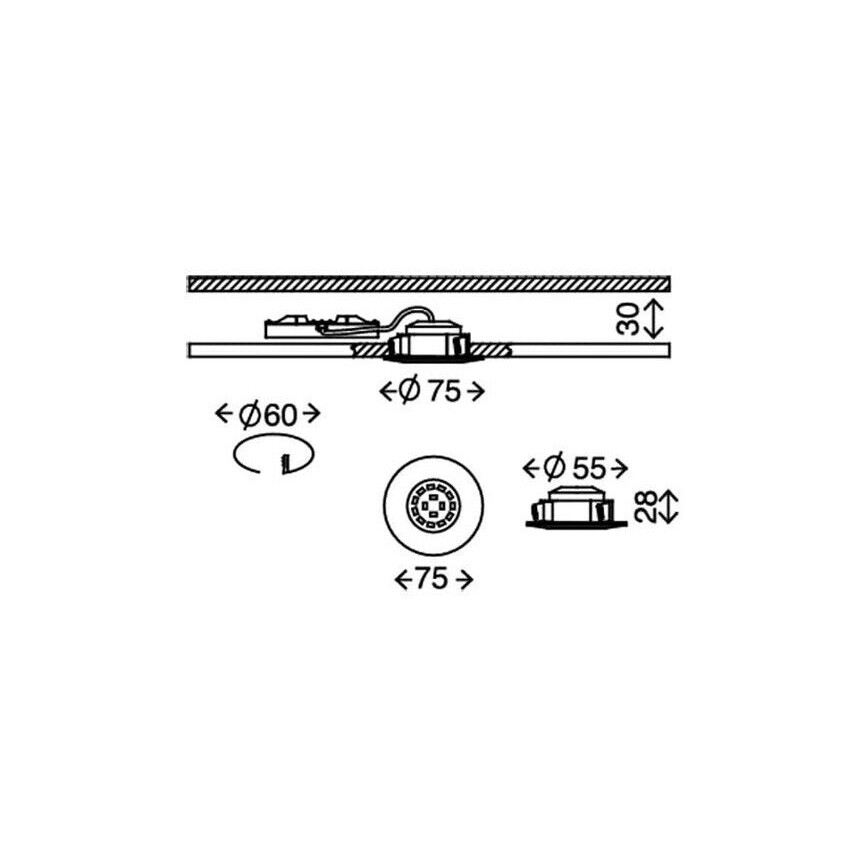 Briloner 8311-019 - Spot encastrable de salle de bain LED LED/5W/230V IP44