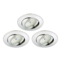 Briloner 8312-039 - LOT 3x Spot encastrable de salle de bain LED LED/5W/230V IP23