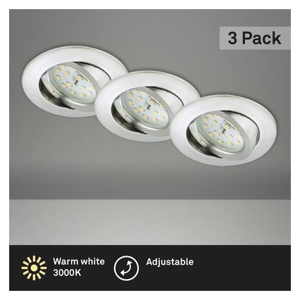 Briloner 8312-039 - LOT 3x Spot encastrable de salle de bain LED LED/5W/230V IP23