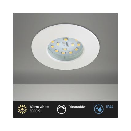 Briloner 8316-016 - Plafonnier encastré LED dimmable pour salle de bains LED/5,5W/230V IP44 blanc