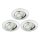 Briloner 8317-039-LOT 3x Luminaire de salle de bain encastrable à intensité variable LED/5,5W/230V IP23