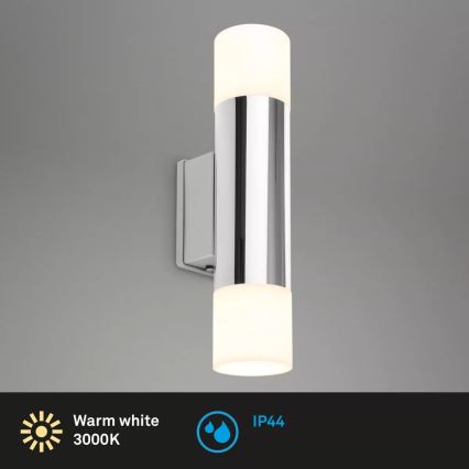 Briloner - Applique murale LED pour salle de bains 2xGU10/4,8W/230V IP44 3000K chrome brillant