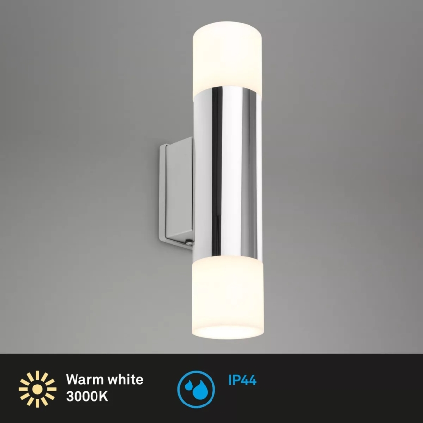Briloner - Applique murale LED pour salle de bains 2xGU10/4,8W/230V IP44 3000K chrome brillant