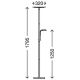 Briloner - Lampadaire LED à intensité variable EVER 1xLED/21W/230V + 1xLED/3,5W