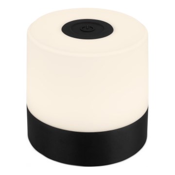 Briloner - Lampe de table d'extérieur LED tactile dimmable rechargeable LED/2W/5V 2700K IP44 1200 mAh noire