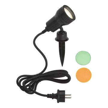Briloner - Lampe d'extérieur LED TERRA 1xGU10/3W/230V IP44 noire