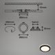 Briloner - LOT 3x Spot encastrable de salle de bain LED LED/3W/230V IP44
