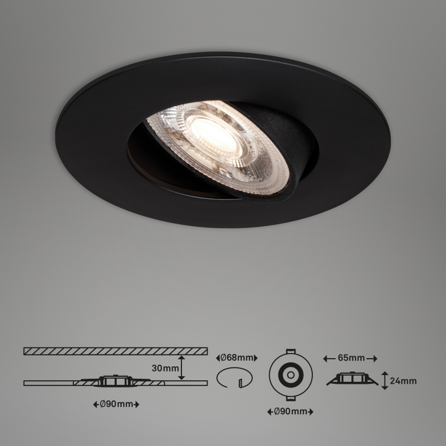 Briloner - LOT 3x Spot encastrable de salle de bain LED LED/4,9W/230V IP23