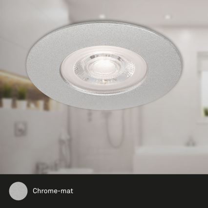 Briloner- LOT 3x Spot encastrable de salle de bain LED LED/4,9W/230V IP44 argent