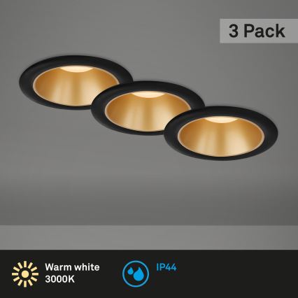 Briloner - LOT 3x Spot encastrable de salle de bain LED LED/4,9W/230V IP44