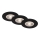 Briloner - LOT 3x Spot encastrable de salle de bain LED LED/4,9W/230V IP44 noir