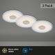 Briloner - LOT 3x Spot encastrable de salle de bain LED LED/6W/230V IP44 chrome