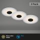 Briloner - LOT 3x Spot encastrable de salle de bain LED LED/6W/230V IP44 noir