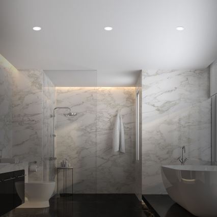 Briloner - LOT x3 Spot de salle de bain RGBW encastrable à intensité variable LED/4,8W/230V 3000-6500K IP65 + télécommande