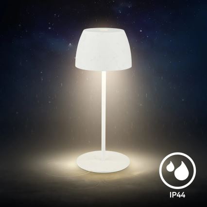 Briloner - Lampe de table d'extérieur tactile, rechargeable et à intensité variable MINI LED/2,5W/5V IP44 1800 mAh blanche