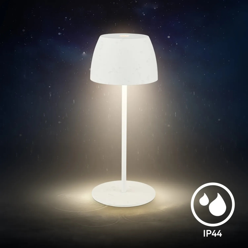 Briloner - Lampe de table d'extérieur tactile, rechargeable et à intensité variable MINI LED/2,5W/5V IP44 1800 mAh blanche