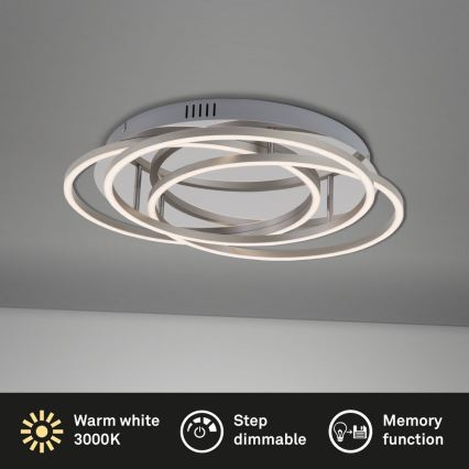 Briloner - Plafonnier à intensité variable FRAMES LED/60W/230V chrome brillant