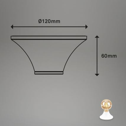 Briloner - Plafonnier de salle de bains 1xE27/10W/230V IP44 blanc