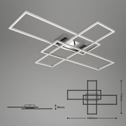 Briloner - Plafonnier LED à intensité variable FRAME LED/50W/230V