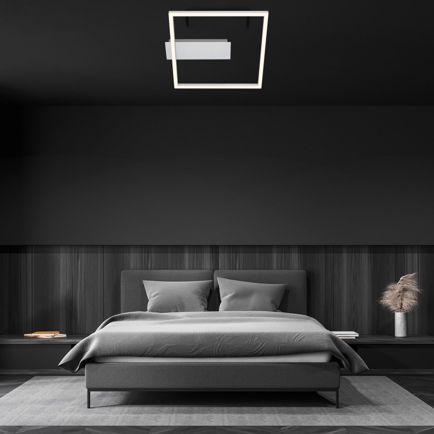 Briloner - Plafonnier LED FRAME, 14 W, 230 V, 3000 K, 30 x 32 cm, chrome mat