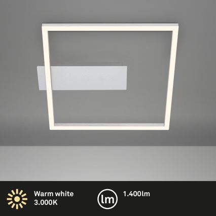 Briloner - Plafonnier LED FRAME, 14 W, 230 V, 3000 K, 30 x 32 cm, chrome mat