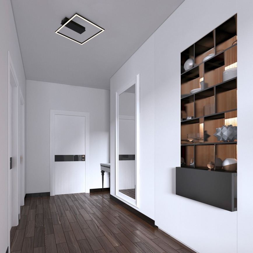 Briloner - Plafonnier LED FRAME LED/14W/230V 3000K 30x32 cm noir
