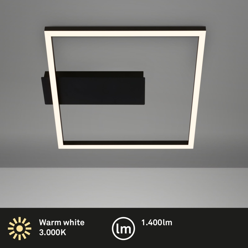 Briloner - Plafonnier LED FRAME LED/14W/230V 3000K 30x32 cm noir