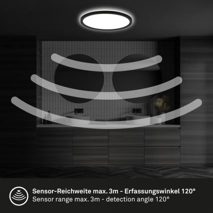 Briloner - Plafonnier LED pour salle de bains avec capteur MOVE LED/18W/230V IP44 Ø 29 cm blanc