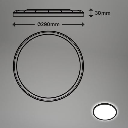 Briloner - Plafonnier LED pour salle de bains avec capteur MOVE LED/18W/230V IP44 Ø 29 cm blanc