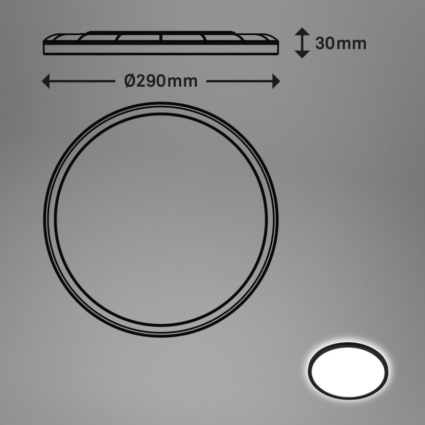 Briloner - Plafonnier LED pour salle de bains avec capteur MOVE LED/18W/230V IP44 Ø 29 cm blanc