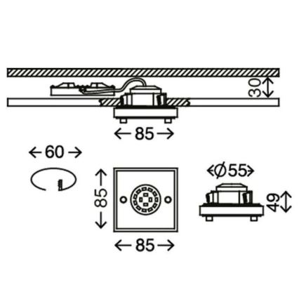 Briloner - Spot encastrable de salle de bain LED ATTACH LED/5W/230V IP44