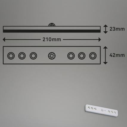 Briloner - Veilleuse avec un détecteur LERO LED/0,48W/6xAAA