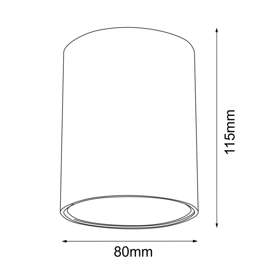 Brosline - Spot directionnel 1xGU10/10W/230V blanc