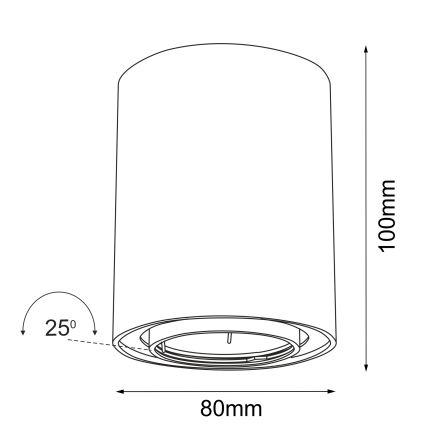 Brosline - Spot orientable 1xGU10/10W/230V blanc