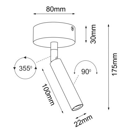 Brosline - Spot 1xG9/2,5W/230V noir
